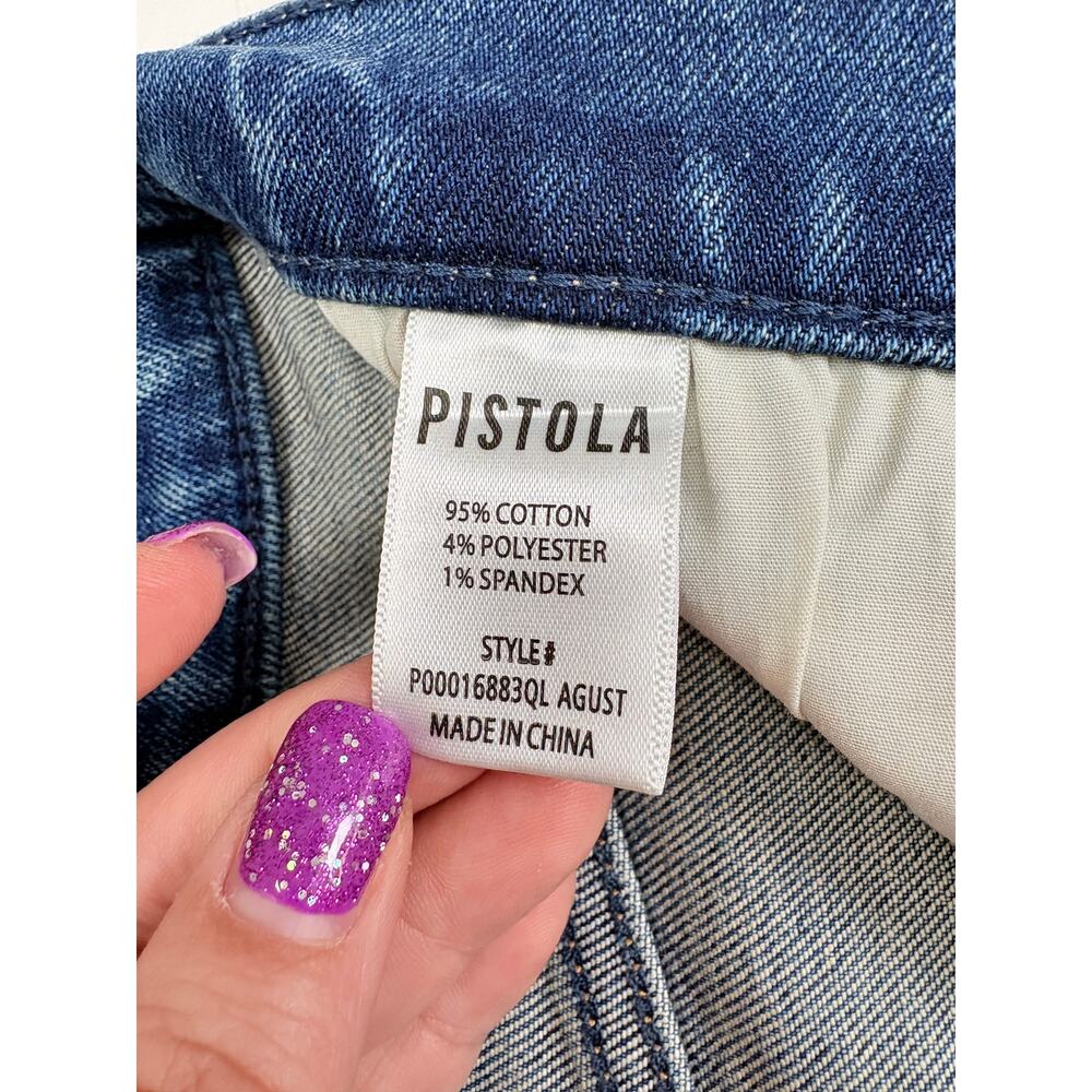 pistola Straight Leg Charlie Jeans in Medium Blue - Picture 15 of 16